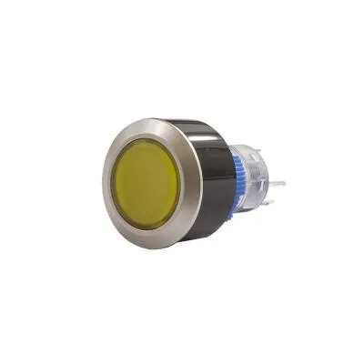 22mm 24V Sarı Yaylı Buton CD-AWY-11D/24V/Y