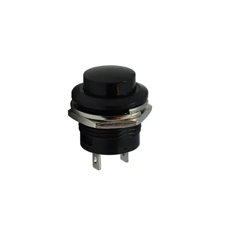 16mm Plastik Basmalı Buton Siyah
