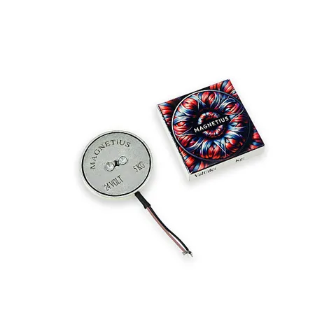 Magnetius 24V 5kg Elektromıknatıs - 50 mm çap