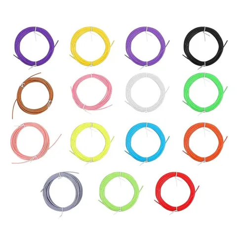 15 Farklı Karışık Renk PCL Filament - 3m