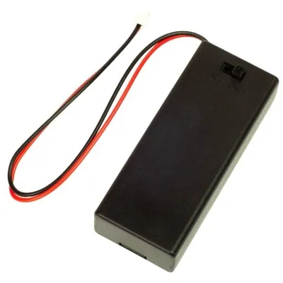 2'li AAA Pil Yuvası - JSH PH-2.0 Anahtarlı ve Kapaklı