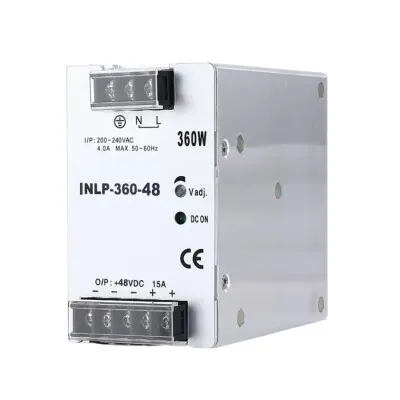 INLP-360-48 - 360W 48VDC 7.5A Raya Montajlı Güç Kaynağı