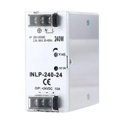 INLP-240-24 - 240W 24VDC 10A Raya Montajlı Güç Kaynağı
