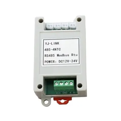 4 Kanallı 10K NTC Sıcaklık Sensörü RS485 Modbus Verici Modülü