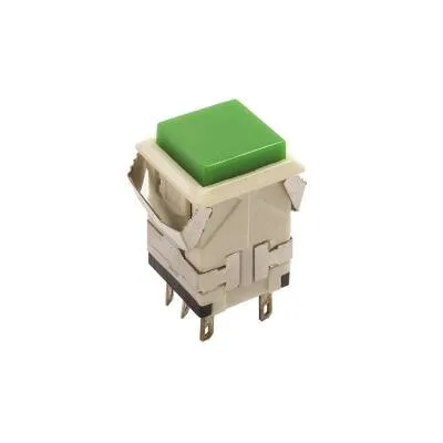 KD2-23 19mm Işıksız Anahtarlı Push Buton - Yeşil