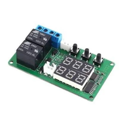 24V 2 Kanal Röle Çıkışlı Dijital Termostat - Kırmızı/Mavi