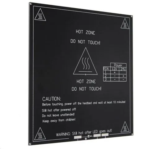 MK3 Alüminyum Baskı Yatağı - 328x328x3mm - 12V Heatbed