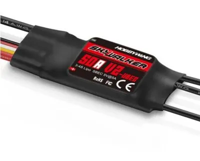 Skywalker 50A ESC V2 Fırçasız Motor Sürücü Hız Yön Kontrol Kartı (3-4S)