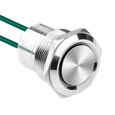 WD22D1-P2Z-E 22mm Düz Anahtarlı Kablolu Metal Buton