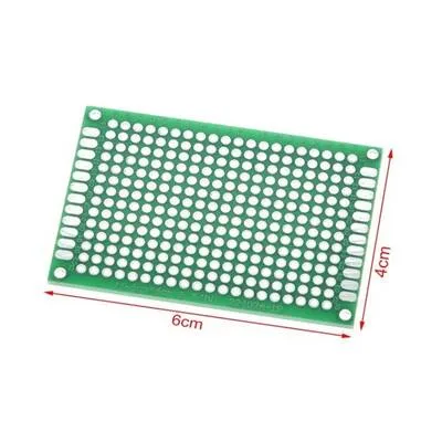 4x6 cm Çift Yüzlü Delikli Pertinaks - Prototip PCB