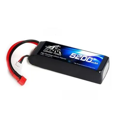 Leopard Power 4S 14.8V Lipo (Li-Po) Lityum Polimer Batarya - 5200mAh, 40C, T Plug