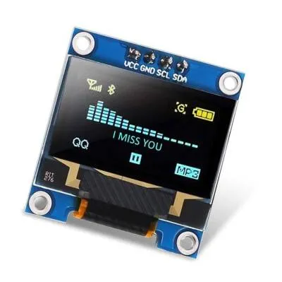 0.96'' 128x64 Oled Grafik Lcd Ekran - Sarı/Mavi