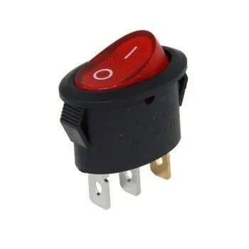 KCD1-3 Oval Işıklı On/Off Anahtar 3 Pin