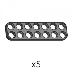 Plate (SPD-2b7(K)) | Robotis DREAM Uyumlu Plaka - SİYAH | 5 Adet