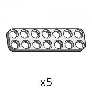 Plate (SPD-2b7(GR)) | Robotis DREAM Uyumlu Plaka - GRİ | 5 Adet