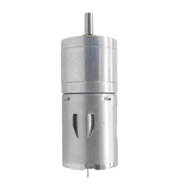 12V 25mm 60 RPM Redüktörlü DC Motor