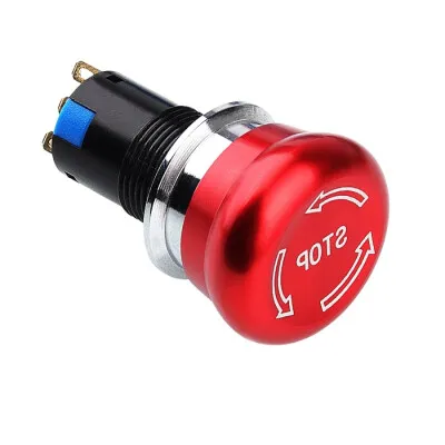 WD16M-Q1 16mm Metal Acil Stop Butonu 1NO+1NC - Logolu