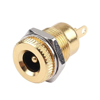 DC-099 5.5x2.5mm Gold Metal DC Jack Şasesi - Jak Girişi