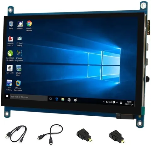 7inç Kapasitif Dokunmatik QLED Quantum Dot Ekran Modülü - 1024×600 Piksel - G+G Sertleştirilmiş Cam Panel