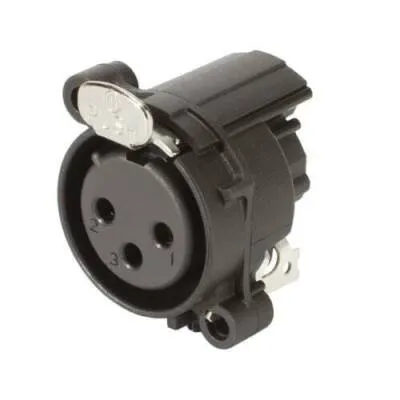 XLR Konnektör Panel Tipi Dişi - 3 Pin Plastik