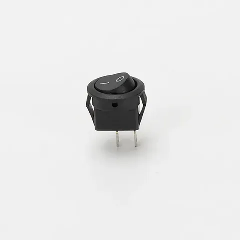 Yuvarlak Mini Anahtar Siyah ON-OFF 2P