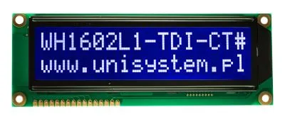 2x16 Geniş Mavi  Karakter Lcd Ekran - WH1602L1-TMI-CT