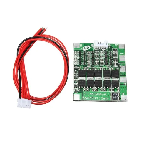 BMS 30A 18650 Lityum Pil Kablolu Koruma Kartı - 14.8V 16V (Aşırı Şarj - Deşarj ve Aşırı Akım Koruması)