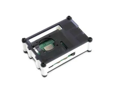 Raspberry Pi 4 için Siyah / Beyaz Akrilik Kasa, Soğutma Fanlı