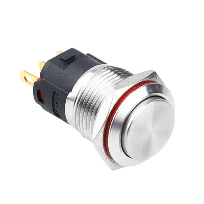 WD16A-G1 16mm Çıkık Yaylı Metal Buton