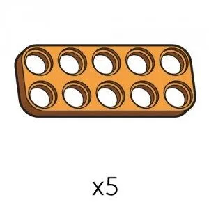 Plate (SPD-2b5(O)) | Robotis DREAM Uyumlu Plaka - TURUNCU | 5 Adet