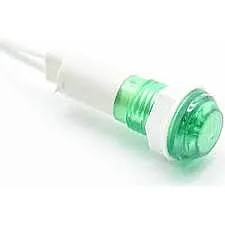 10mm Kablolu Pano Sinyal Lambası Plastik Yeşil