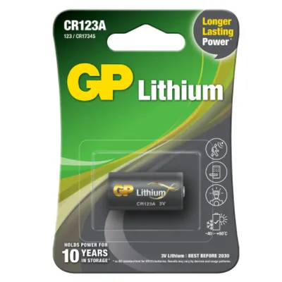 GP CR123A Uzun Ömürlü Lityum Pil - 3V