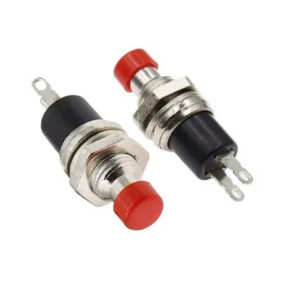 PBS-110 Push Button Yuvarlak Anahtar - Kırmızı - NC(Normalde Kapalı)