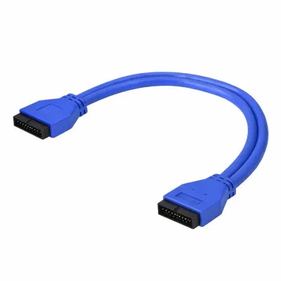 USB 3.0 19-Pin Anakart Uzatma Kablosu Erkek-Erkek