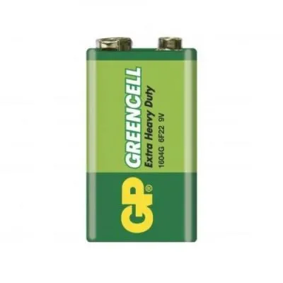 GP Greencell Extra Heavy Duty 9V Kare Pil - 1604G, 6F22
