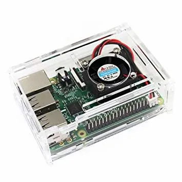 Raspberry Pi 4 Soğutma Fanlı Şeffaf Kutu
