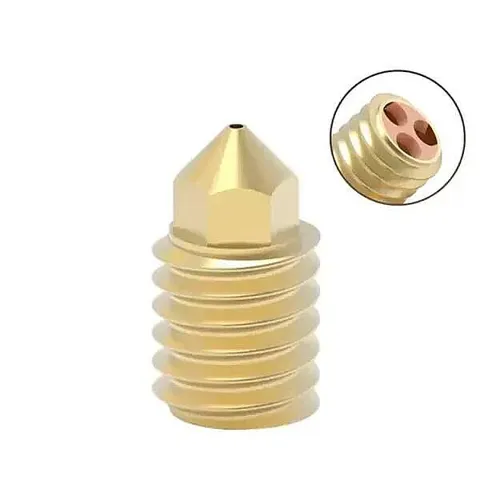Bambu Lab X1/P1P Uyumlu Yükseltilmiş Hotend için 3 Delikli CHT Pirinç Nozzle (0.6 mm)