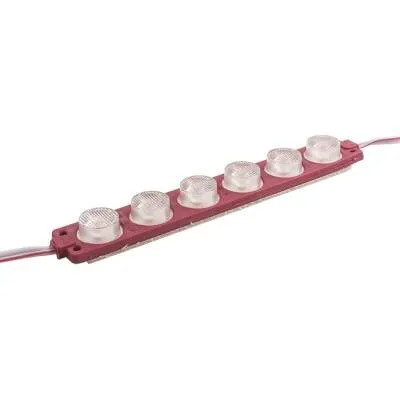 6W Mercekli Modül 6'lı Led - Kırmızı 12V