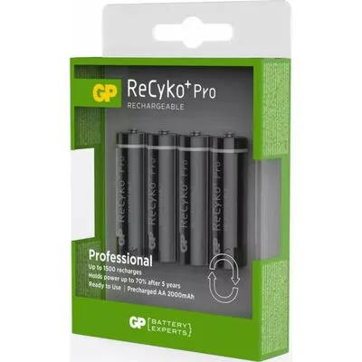 GP ReCyko+ Pro Professional Şarjlı  AA Pil - 210AAHCB, 1.2V, 2000mAh, 4lü