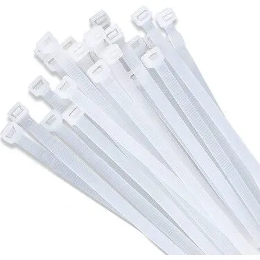 3,6mm Genişlik 25cm Uzunluk Kablo Bağı Beyaz - 100 Adet