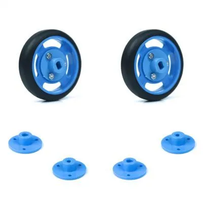 50x11 mm Mavi Renk Geçmeli Tekerlek Seti