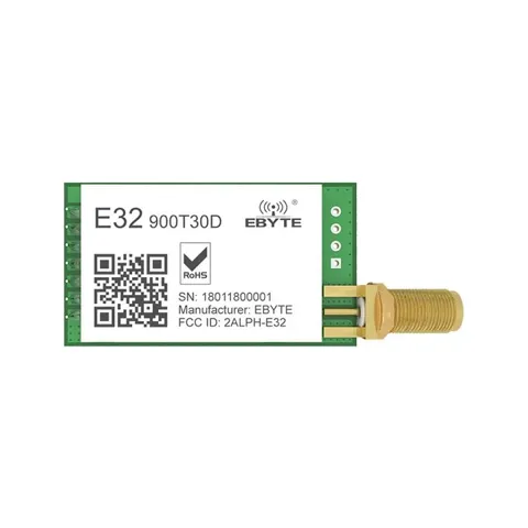 E32-900T30D -V8, 868MHz LoRa Modül , SX1276, 30dBm, 8km, UART