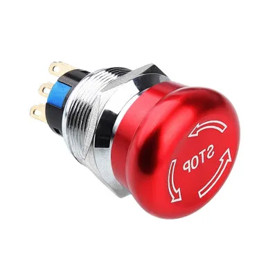 WD22M-Q1 22mm Metal Acil Stop Butonu 2NO+2NC - Logolu