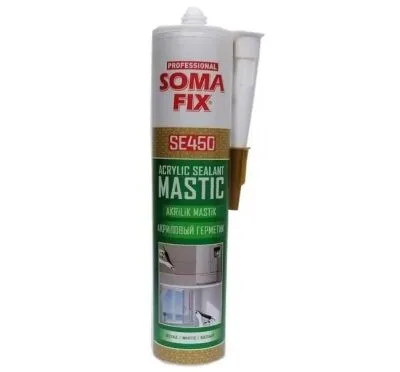 Somafix SE450 Silikonize Akrilik Mastik - 450g, Beyaz