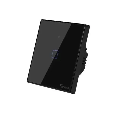 Sonoff TX-T3EU1C Dokunmatik Wifi Işık Anahtarı - Siyah