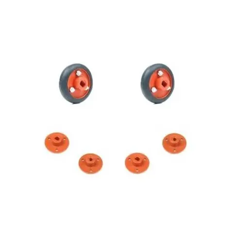 Geçmeli Tekerlek Seti 30x8mm - Turuncu