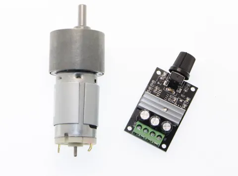 37mm 12V 20 Rpm ve 6v 12v 3a Motor Sürücü Set