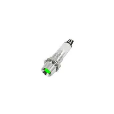 8mm 12V Yeşil Sinyal Lambası (Metal)