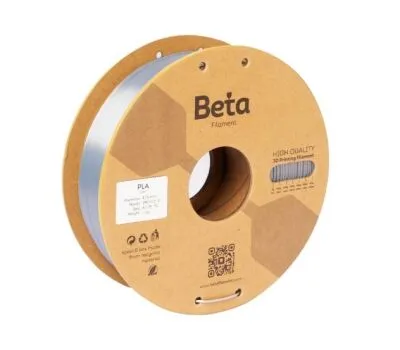 Beta PLA-Silk 1.75mm Filament -1kg, Silver