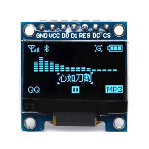 0.96 İnç 128x64 OLED SPI Mavi